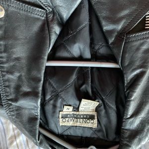 Womans faux leather bikers jacket